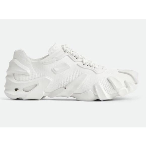 Bottega Veneta Men\'s Tech Knit White Flex Sneakers 11 US (44 Eu) 788808 NIB $890 main image 9